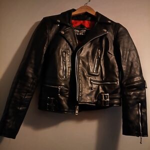 straight to hell defector black leather biker jacket